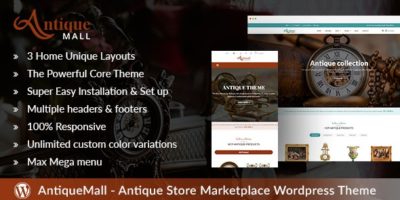 AntiqueMall - Antique Store Marketplace WordPress Theme by netbaseteam