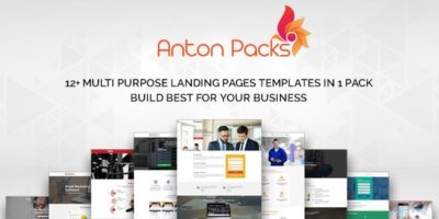 Anton Marketing Landing Unbounce Template Pack by PopoThemes