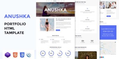 Anushka - Portfolio HTML Template by theme_ocean