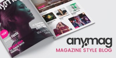 Anymag - Magazine Style WordPress Blog by 3-Styler