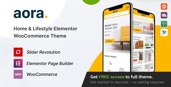 Aora - Home & Lifestyle Elementor WooCommerce Theme by thembay