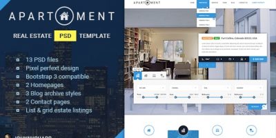 Apartment - Premium Real Estate PSD Template by johnnychaos