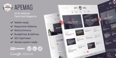 Apemag - Stylish WordPress Theme Magazine with Review System by StrictThemes