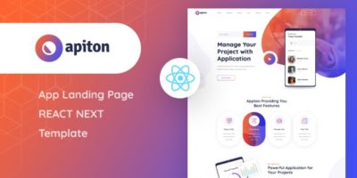 Apiton - React Next App Landing Page Template by Layerdrops