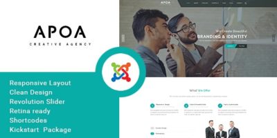 Apoa - Business Responsive Joomla Theme by joomlapundit