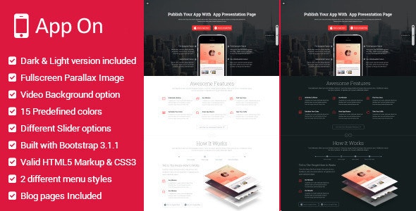 App on - Responsive Software Landing Page by Jthemes