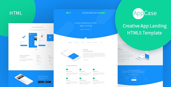 AppCase - Responsive App Landing Page Template by uigigs