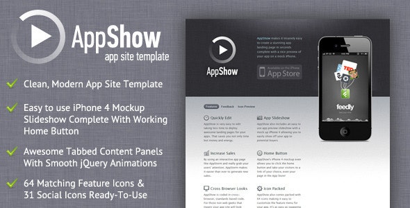 AppShow - Clean App Site Template by TylerQuinn