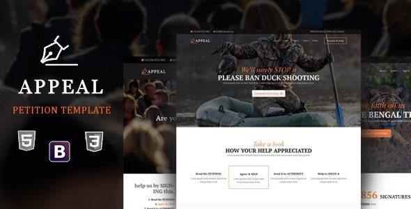 Appeal - Petition HTML5 Template by essentialwebapps