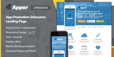 Apper - App Promotion Unbounce Landing Page by LanceMedia