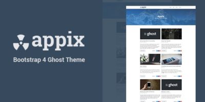 Appix - Minimal and Content Focused Ghost Blogging Theme (Bootstrap 4) by themeix_lab