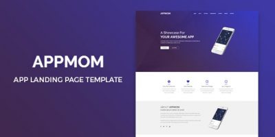 Appmom – App Landing Page HTML Template by HasTech
