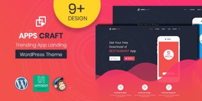 Apps Craft - App Landing Page WordPress Theme by XpeedStudio
