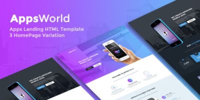 AppsWorld - App Landing Page HTML5 Template by codexcoder
