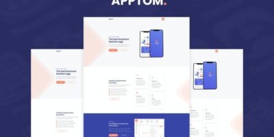 Apptom - App & Software Showcase Elementor Template Kit by MeemCode