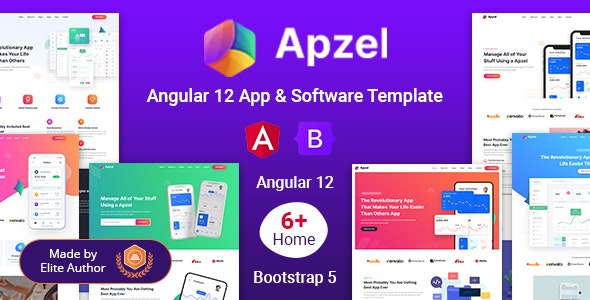 Apzel - Angular 12 App & Software Template by EnvyTheme