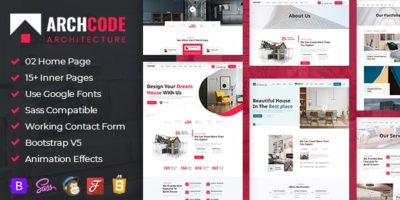 ArchCode - Architecture Bootstrap 5 HTML Template by DexignZone