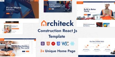Architeck - Construction React Js Template by peacefuldesign