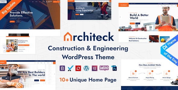 Architeck - Construction WordPress Theme by peacefuldesign