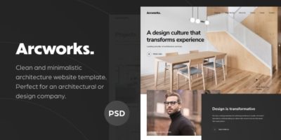 Arcworks — Architecture Firm PSD Template by Middltone