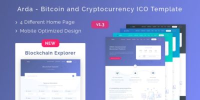 Arda - Bitcoin and Cryptocurrency ICO HTML Template by tempload