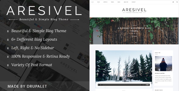 Aresivel - A Responsive Drupal Blog Theme by drupalet