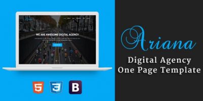 Ariana - Digital Agency One Page Template by themes_mountain
