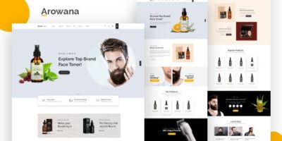 Arowana - Beard Oil & Barber Shop HTML Template by TunaTheme