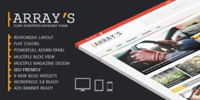 Arrays - Flat Magazine WordPress Theme by Wpsmart