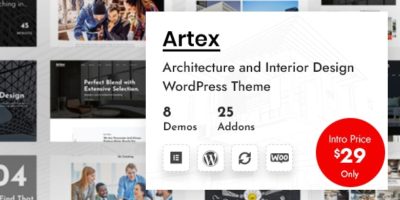 Artex - Architecture & Interior WordPress Theme by RadiusTheme