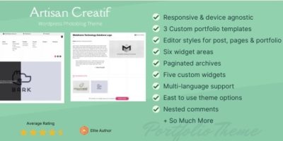 Artisan Creatif – A WordPress Portfolio Theme by designcrumbstoo