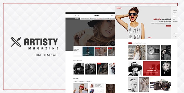 Artisty - A News and Magazine HTML Template by WPHash