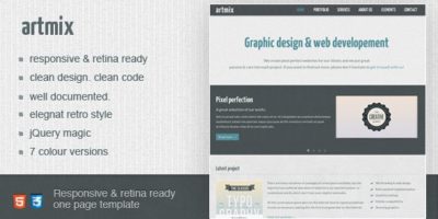 Artmix - Responsive Retina Ready One Page Template by commonpixel