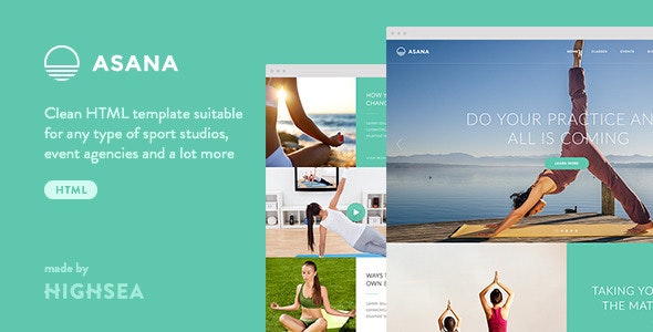 Asana - Sport and Yoga HTML Template by HighSea