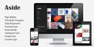 Aside - Photo Portfolio Sidebar WordPress Theme by SeaTheme