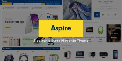 Aspire - Electronic Store Responsive Magento Theme by MagikCommerce