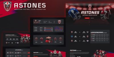 Astones - American Football Team & Sports Elementor Template Kit by Rometheme