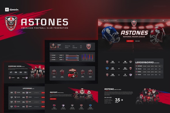 Astones - American Football Team & Sports Elementor Template Kit by Rometheme