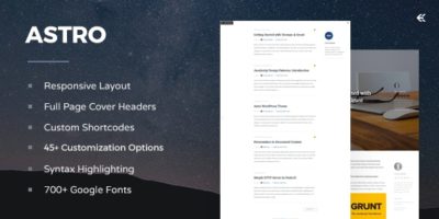 Astro - Responsive WordPress Blog Theme by EckoThemes
