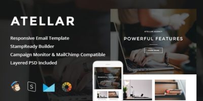 Atellar - Responsive Email + StampReady Builder by LEVELII