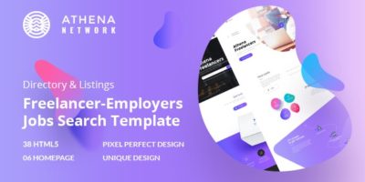 Athena - Job Board  Marketplace HTML Template with Dashboard by nouthemes