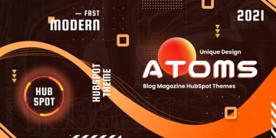 Atoms - Magazine and Blog HubSpot Theme by designuptodate