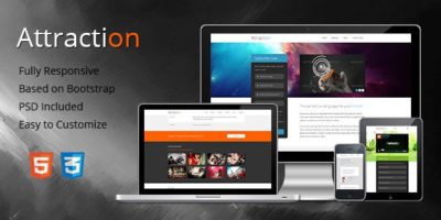 Attraction - Responsive Landing Page by G10v3