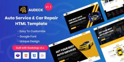 Audeck - Auto Servicing Bootstrap 5 Template by HiBootstrap