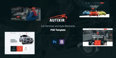 Autixir - Car Repair Services & Auto Mechanic PSD Template. by TunaTheme