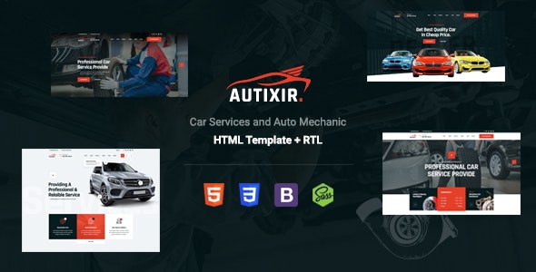 Autixir - Car Services & Auto Mechanic HTML Template by TunaTheme