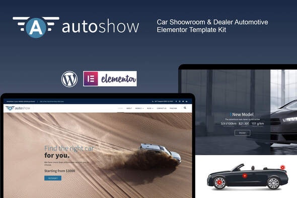 AutoShow - Car Shoowroom & Dealer Elementor Template Kit by TemeGUM