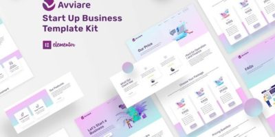 Avviare Start Up Business Elementor Template Kit by Kitpro