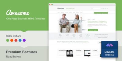 Awesome - One Page Business Template by minimalthemes