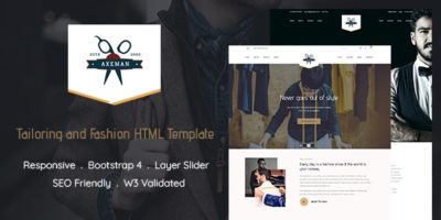 Axeman - Tailoring and Fashion HTML Template by Unicoder